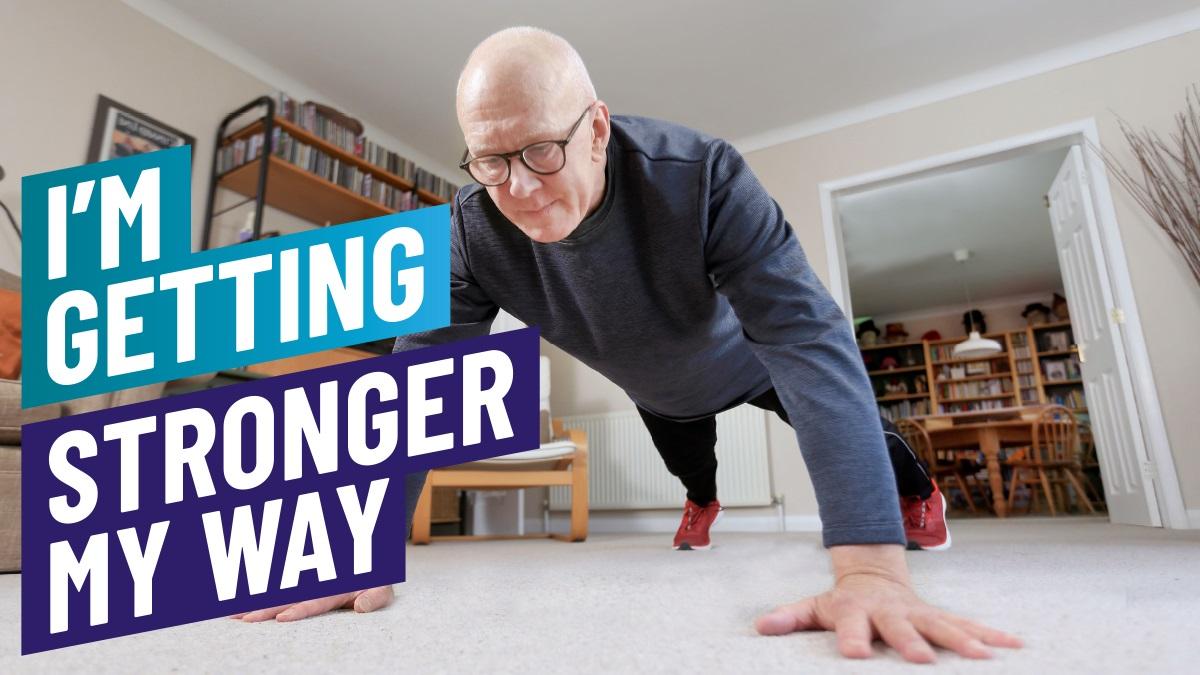 A man doing a press up